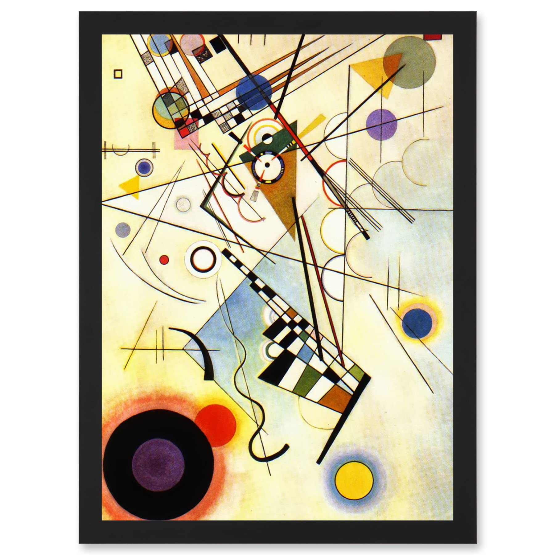 Artery8 Kandinsky Composition VIII A4 Artwork Framed Wall Art Print
