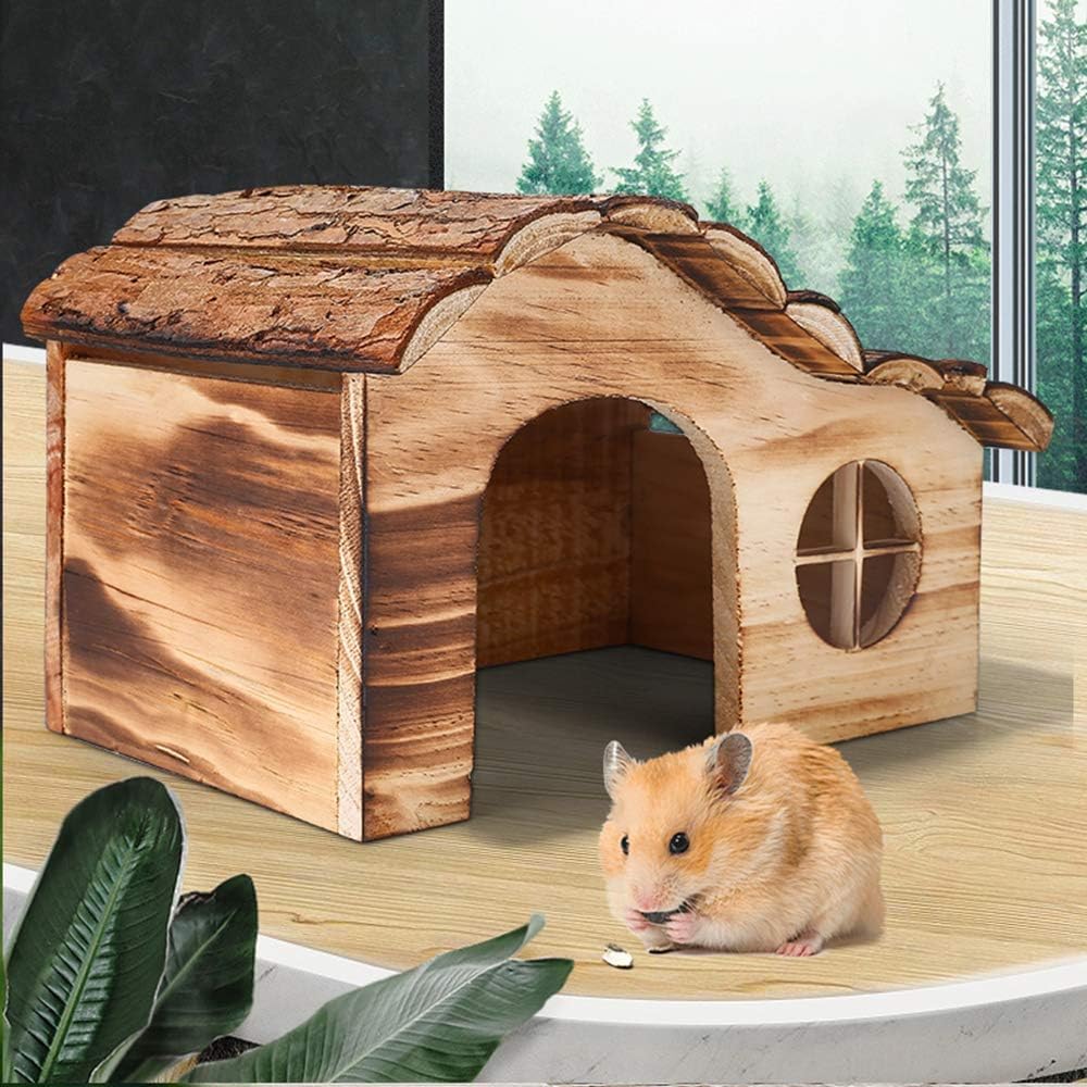 Igelhaus -aus unbehandelten Massiv-Holz, Winterquartier & Schutz für Igel. stabil und wetterfest- artgerecht und langlebig(Size:M)