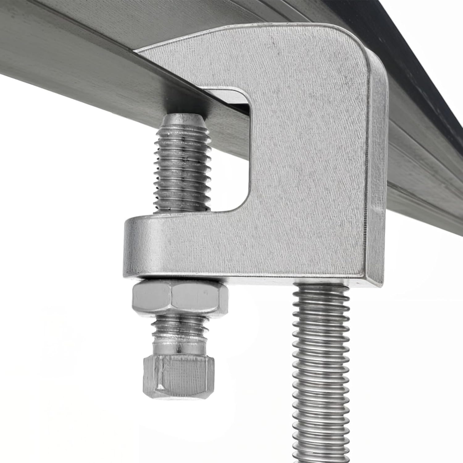20PCS Top Beam Clamps, UNC 3/8" Iron Safety Rod Clamp, 3/4" Jaw Opening, Heavy Duty Metal Beam C Clamp Fit Galvanized for Vertical Piping Support, Ceiling Mount, Copper/PVC Tubing(20 PCS)
