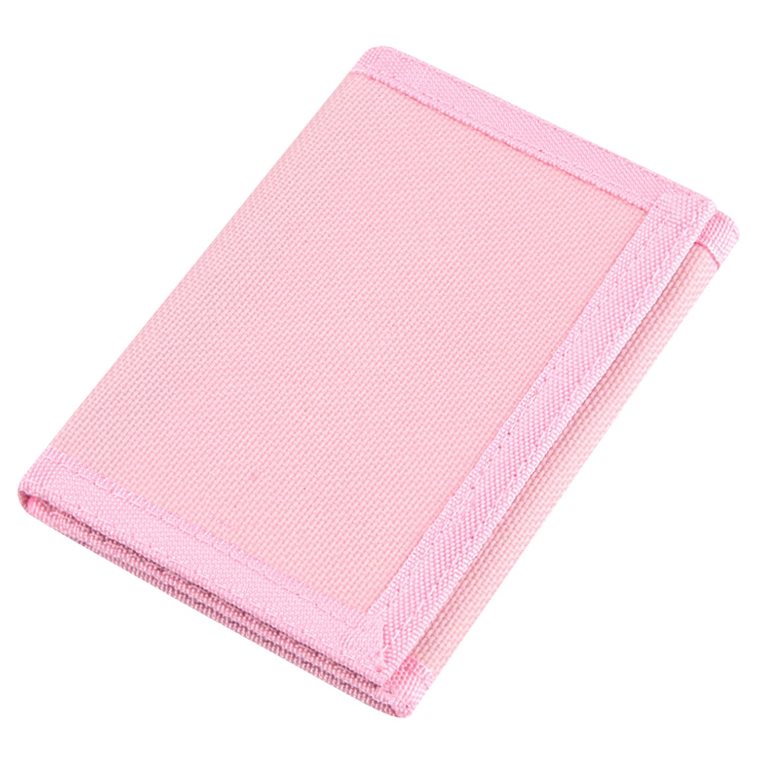 NEICY RFID Blocking Canvas Wallet for Men and Women - Camo Trifold Outdoor Sports Wallets with Magic Sticker for Teen Kids (Pink)