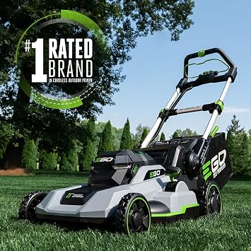 EGO Power+ LM2122SP-2 21-Inch 56-Volt Self-Propelled Lawn Mower with Touch DriveTM with (2) 4.0Ah Batteries, 550W Rapid Charger Kit and LB5800 580 CFM Cordless Leaf Blower