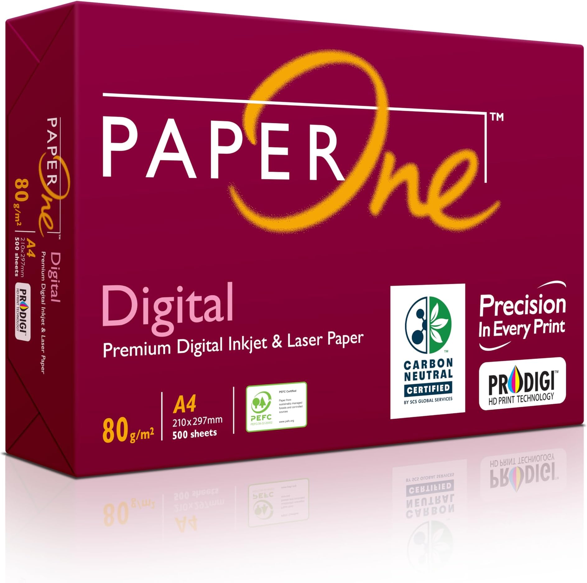 PaperOne™ Digital Carbon Neutral Premium Copy Paper, 80 GSM, A4 Size, 500 sheets ream
