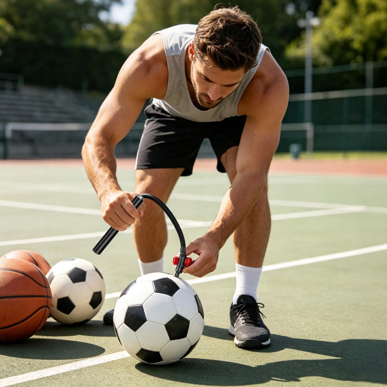 Pompa Portatile Per Pneumatici Da Bicicletta Gonfiatore Leggero Bici | Mini Pompa Aria Bicicletta per pallacanestro pallavolo calcio salvagente spostamenti ciclismo