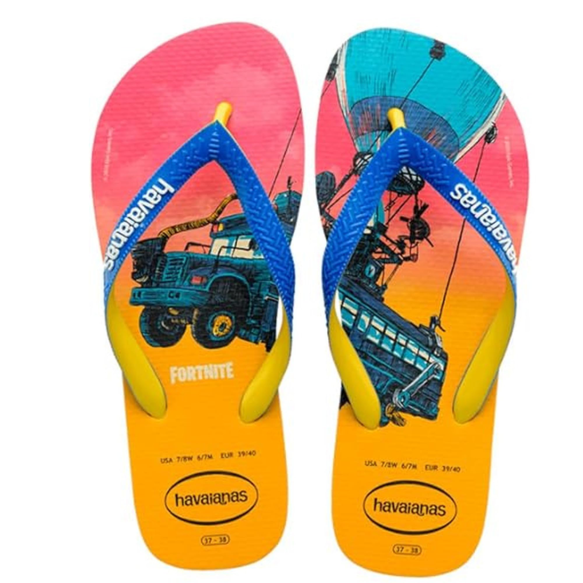 Havaianas Top Fortnite Unisex Adults FlipFlop Citrus Yellow 10/11 UK