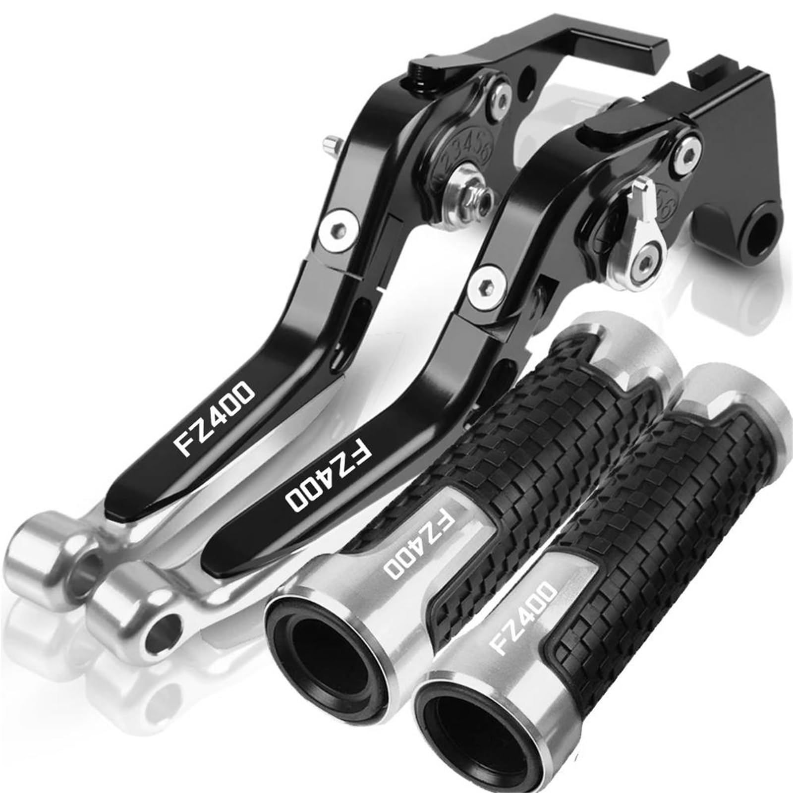 Tgvselpj Black3 Motorcycle Part Motorcycle Extendable Adjustable Clutch Brake Levers Controller Lever Handle For Y-Amaha Fz400 Fz-400 1986-1988(Black3)