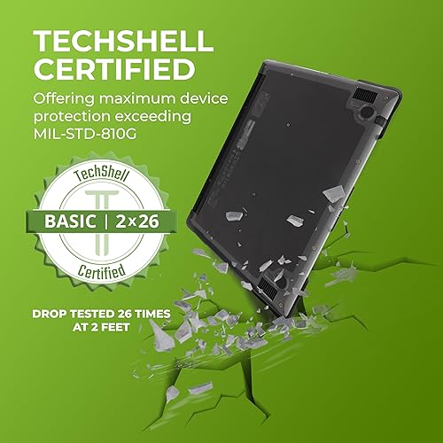 Miniatura 7 de Gumdrop SlimTech - Funda para laptop compatible con Lenovo 100e  100 W Gen 4 (Clamshell), resistente a prueba de caídas, a prueba de golpes, ligera,