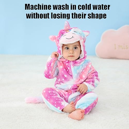 Miniatura 6 de QIAONIUNIU Disfraz de unicornio para bebé para Halloween, mameluco para niños pequeños, rómper para cosplay, de 30 a 36 meses