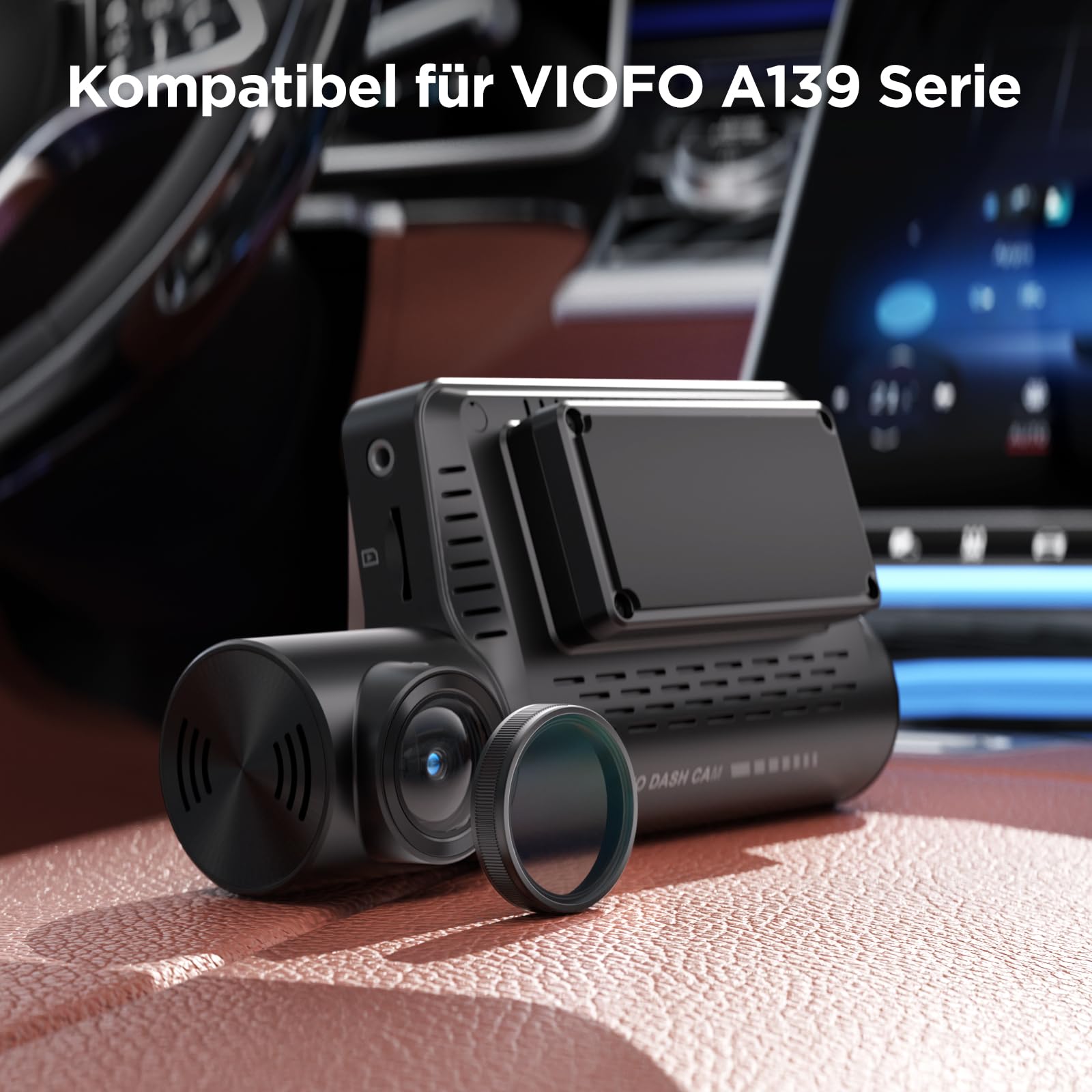 VIOFO CPL Filtre polariseur circulaire en verre pour A139 / A139 Pro / T130 /A229 Duo Solo Dash Camera Avant