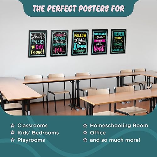 Miniatura 9 de L  O Goods Pósters motivacionales para decoración de aula y oficina arte de pared con cita inspiradora para profesores estudiantes consejeros