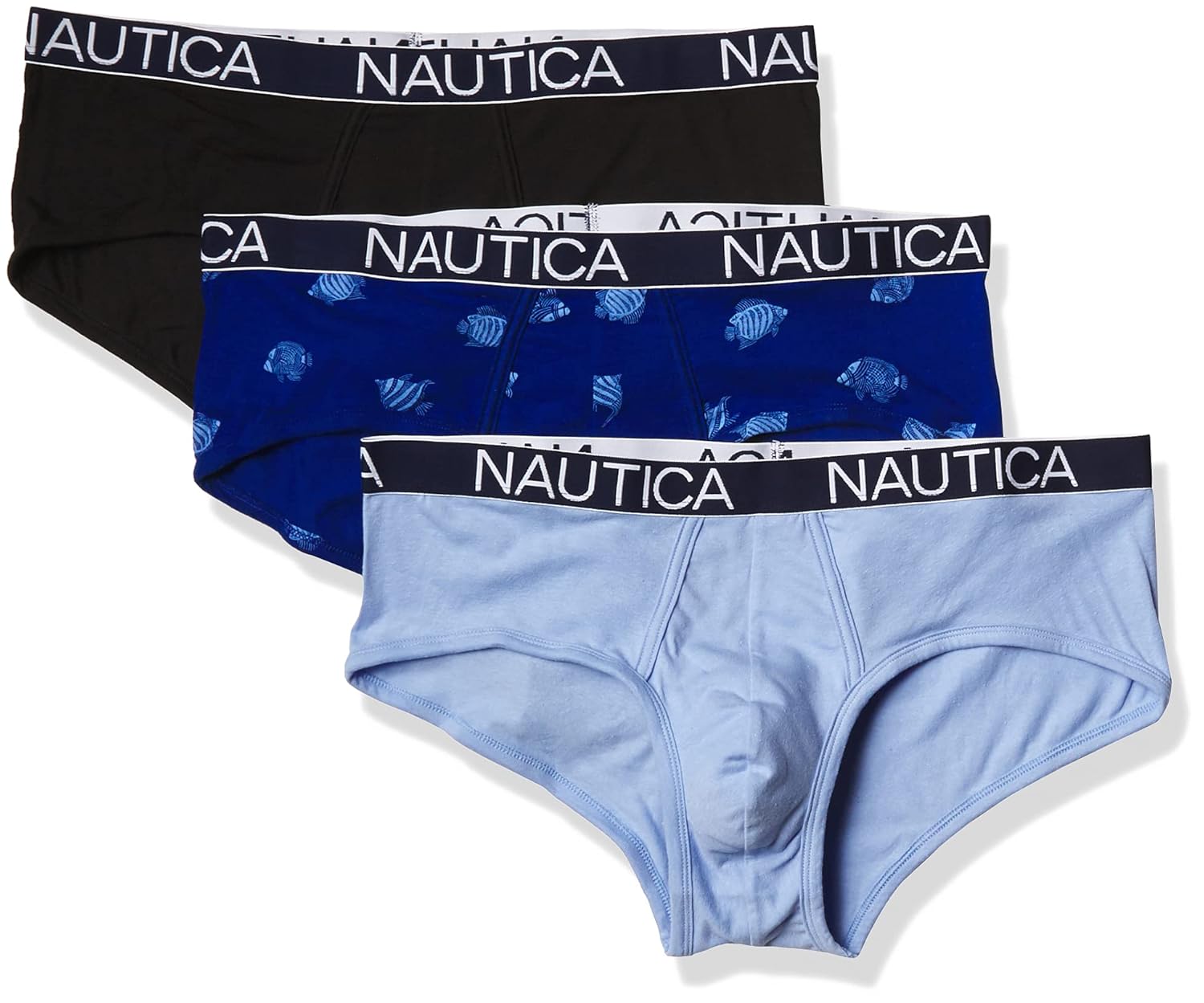 Nautica mens 3 Pack Cotton Stretch Brief