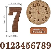 Vista 2 de Jetec Kit de números de reloj de madera de 75 piezas en 5 juegos de números de reloj árabe, accesorios autoadhesivos para decoración de bricolaje