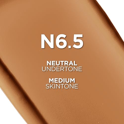 Miniatura 2 de L'Oreal Paris True Match - Base de maquillaje líquida supermezclable, cobertura media, N6.5, profundidad media, 1 onza líquida