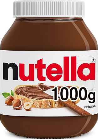 Nutella Hazelnut Chocolate Spread, 1kg | for Breakfast Toasted Bread, Pancakes and Snacks, Unique Recipe for a Smooth Texture and an Unmistakable Taste