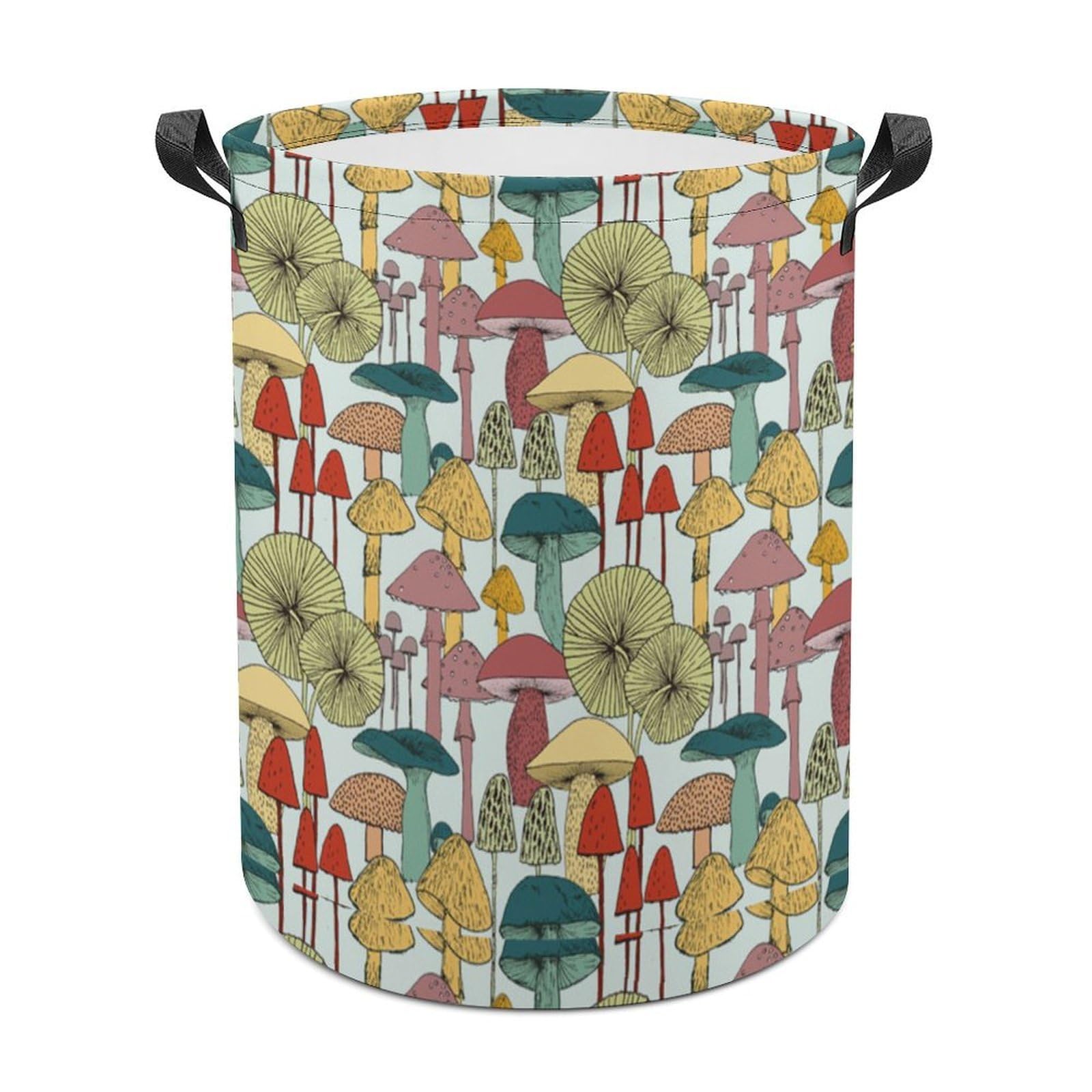 Wlntrophic Laundry Hamper, Mushrooms Laundry Basket, Washing Basket with Handle