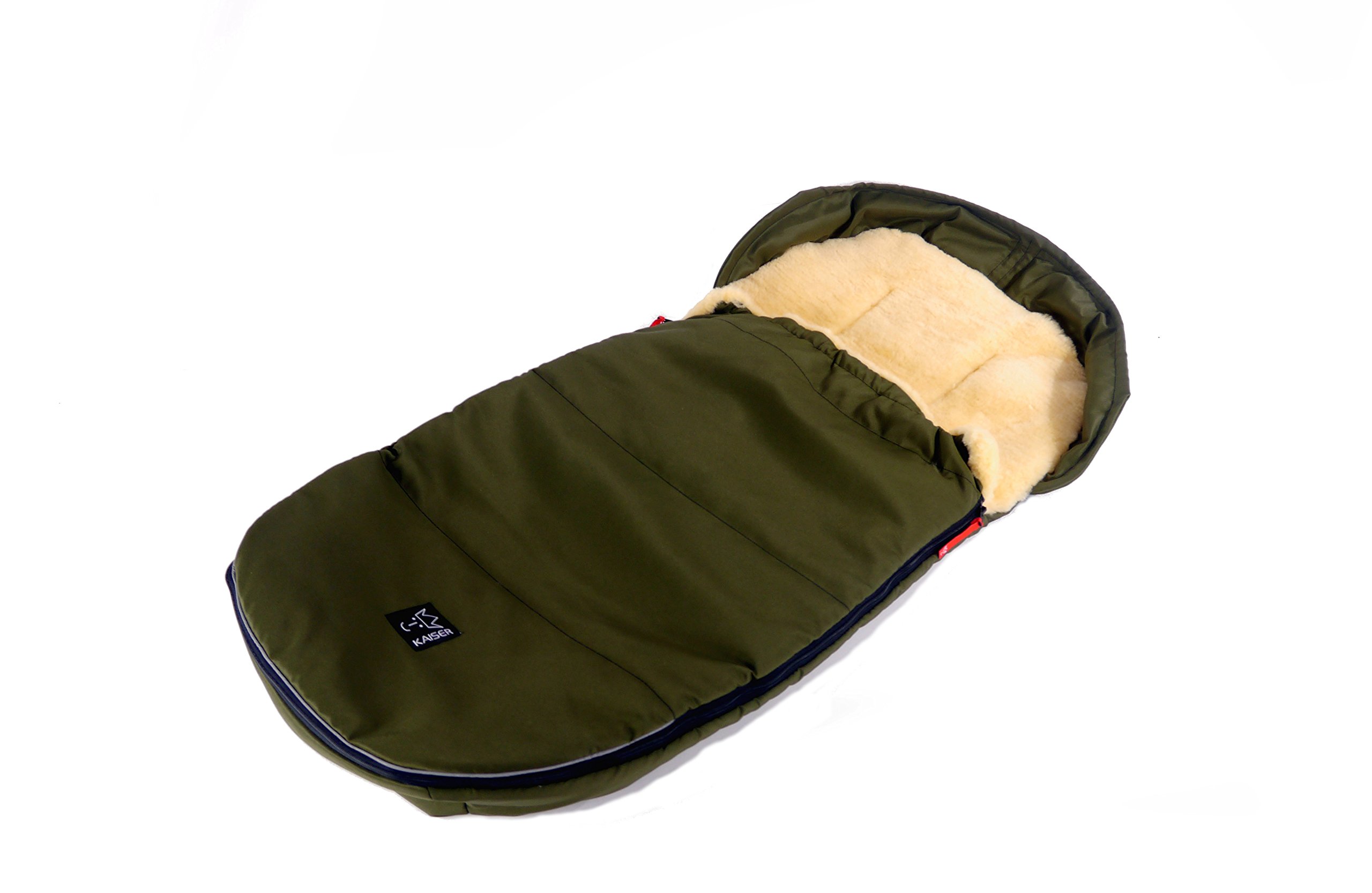 Lammfell Fußsack Lenny, kaki