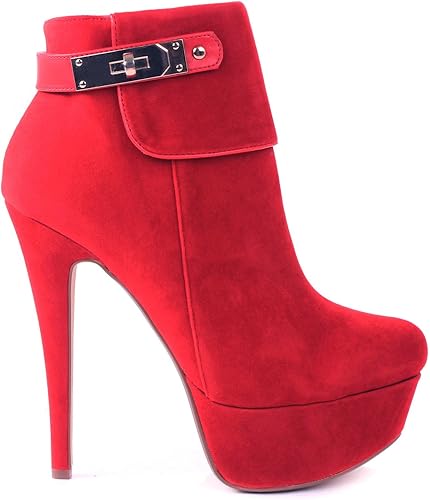 faux suede platform ankle booties