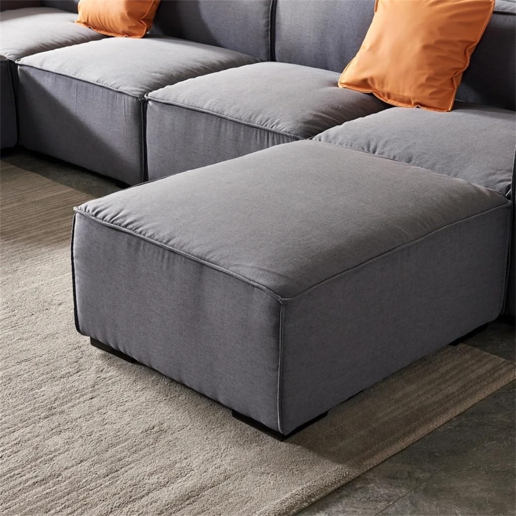U Shape Sofa,Modular Sectional,Comfortable Linen Fabric for Living Room
