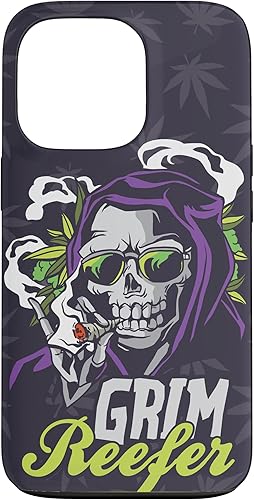 Vista 19 de iPhone 13 Cannabis Weed Marihuana Ganja Hemp Grim Reefer Smoking Gift Case