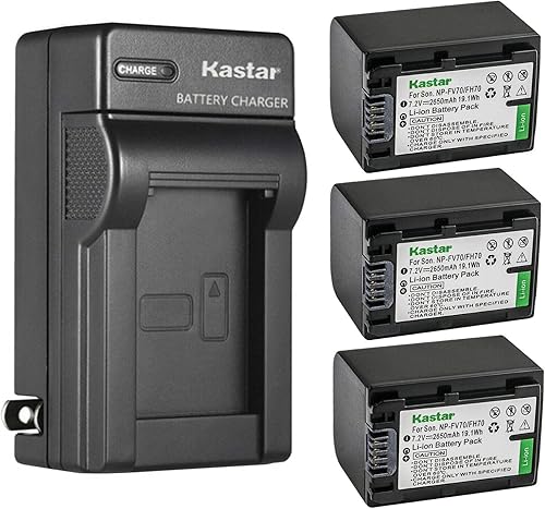 Miniatura 8 de Kastar Paquete de 4 baterías y cargador de pared de CA para Sony PXW-X70, DCR-PJ5, DCR-SR10, DCR-SR15, DCR-SR20, DCR-SR21, DCR-SR58, DCR-SR68