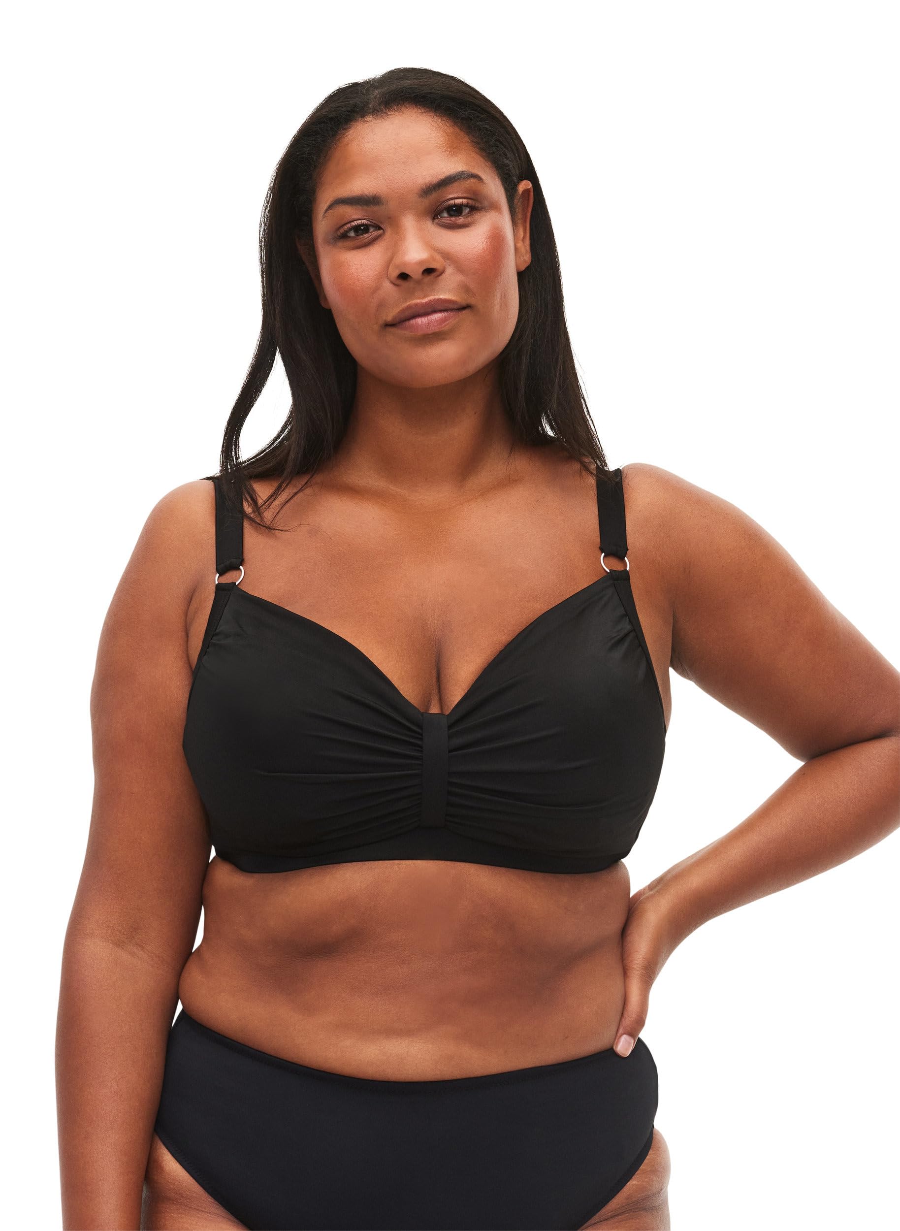 Zizzi Swim by Damen große Größen Bikini-BH mit Bügel Drapierung Größe