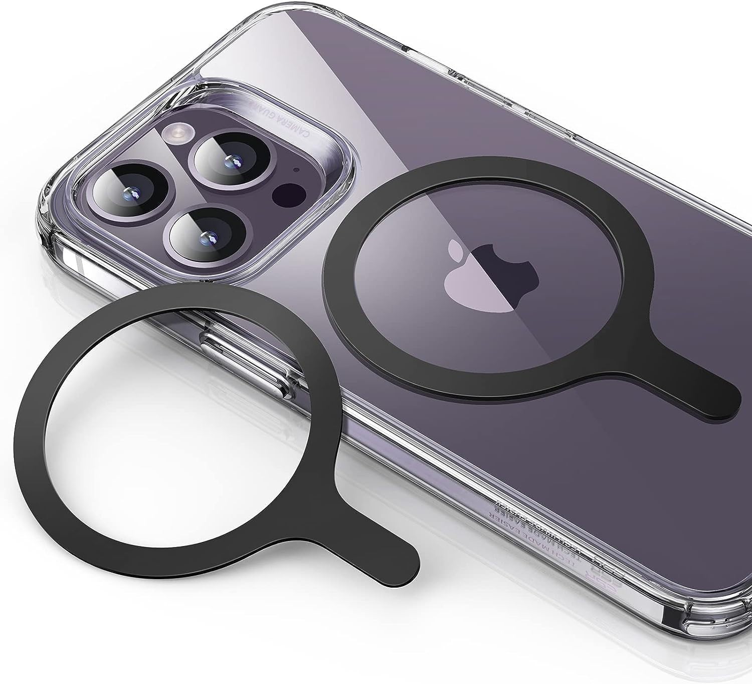 GadgetBite for Magsafe Ring Magnetic Phone Ring for Wireless Charging Universal Wireless Charger Conversion Mag Safe Metal Sticker Kit Compatible with iPhone Samsung OnePlus and More (Pack of 1)