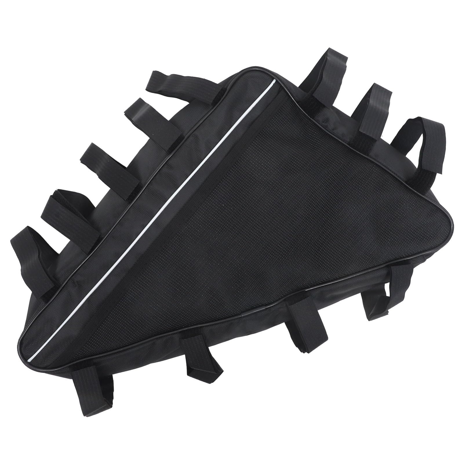 POPETPOP Borsa Triangolare per Telaio Bici 693-3 Grande in Oxford Nero | Resistente alle Intemperie, per Camping e Ciclismo, Capienza Ampia, Installazione Semplice
