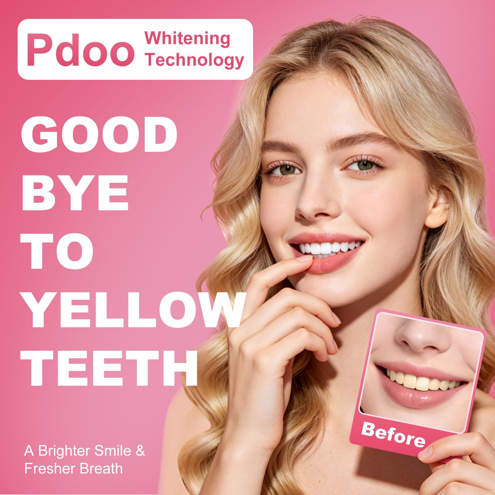 Pdoo Zestaw do wybielania zębów z oświetleniem LED, 5 sztuk dla wrażliwych zębów, szybkie rezultaty do wybielania zębów w domu, żel do wybielania zębów pomaga usunąć wszystkie rodzaje plam