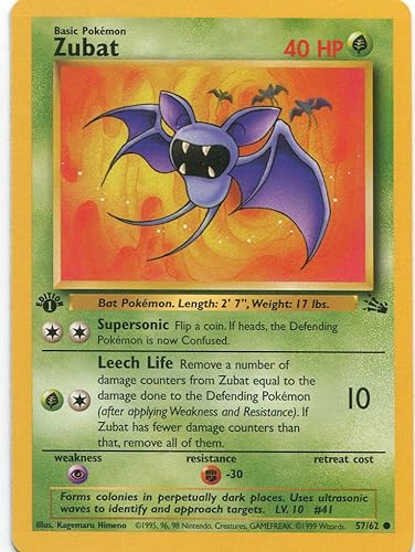 Miniatura 1 de Pokemon - Zubat (57) - Fossil - 1ª Edición