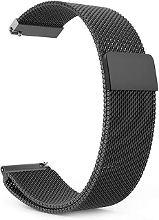 Gear S3 Watch Band, Milanese Loop Stainless Steel Bracelet Smart Watch Strap for Samsung Gear S3 Frontier / S3 Classic/Moto 360 2nd Gen 46mm Smartwatch, BLACK
