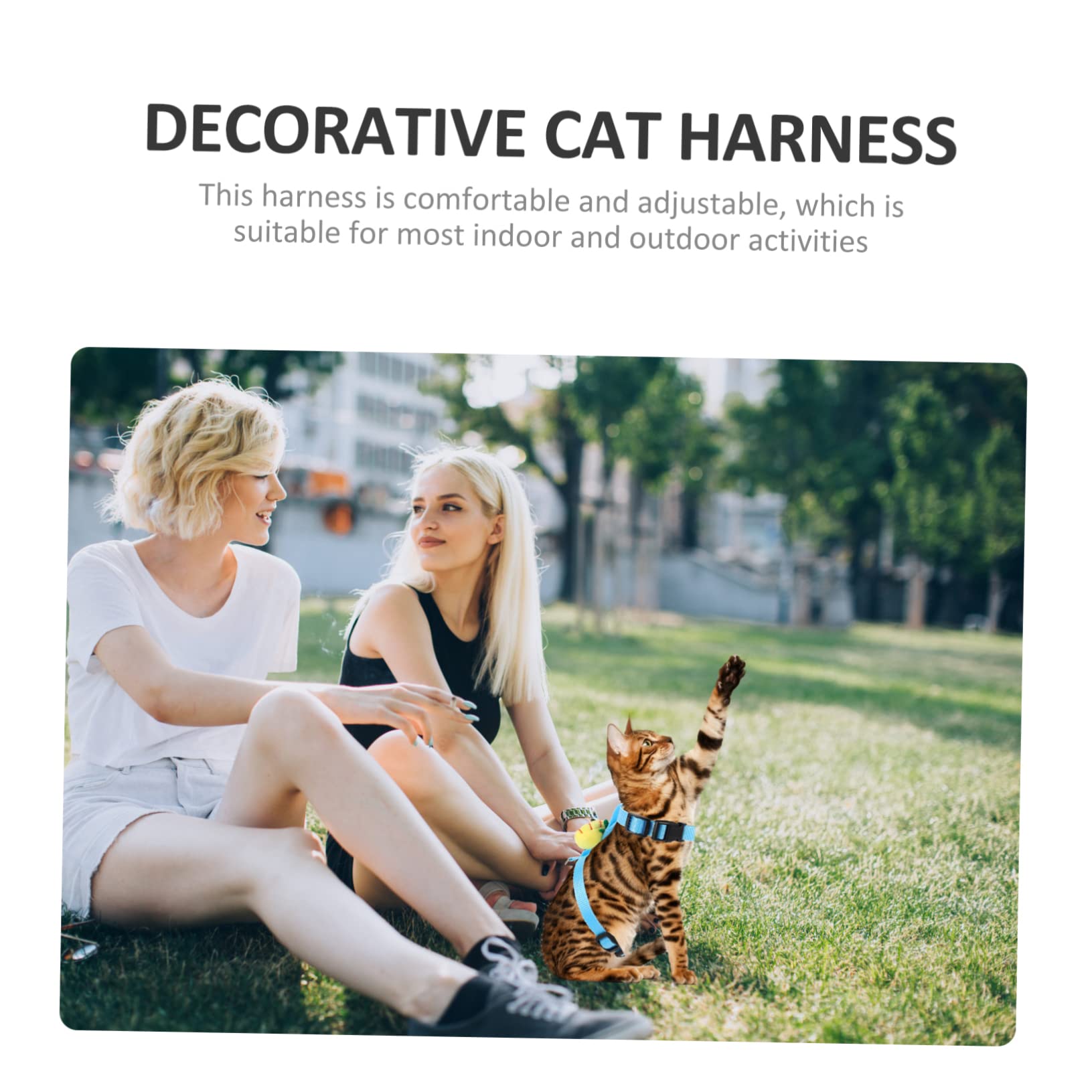 BESPORTBLE 5sets Pettorina Per Gatti Decorativa Con Guinzaglio Leggero e Per Esterni Facile Da Indossare e Rimuovere Adatta Tutti Gatti