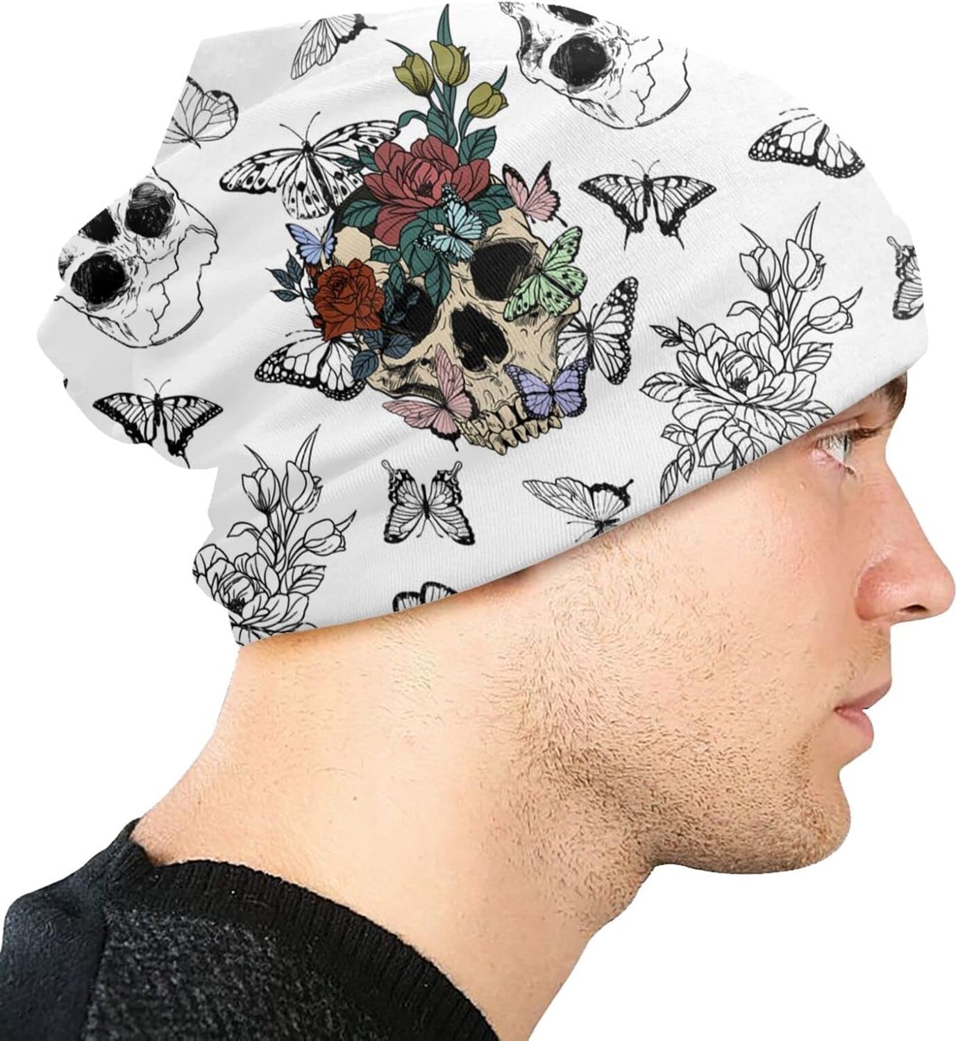 Flower Sugar Skull Beanie Hat Adult Skull Cap Warm Togo Ubuy