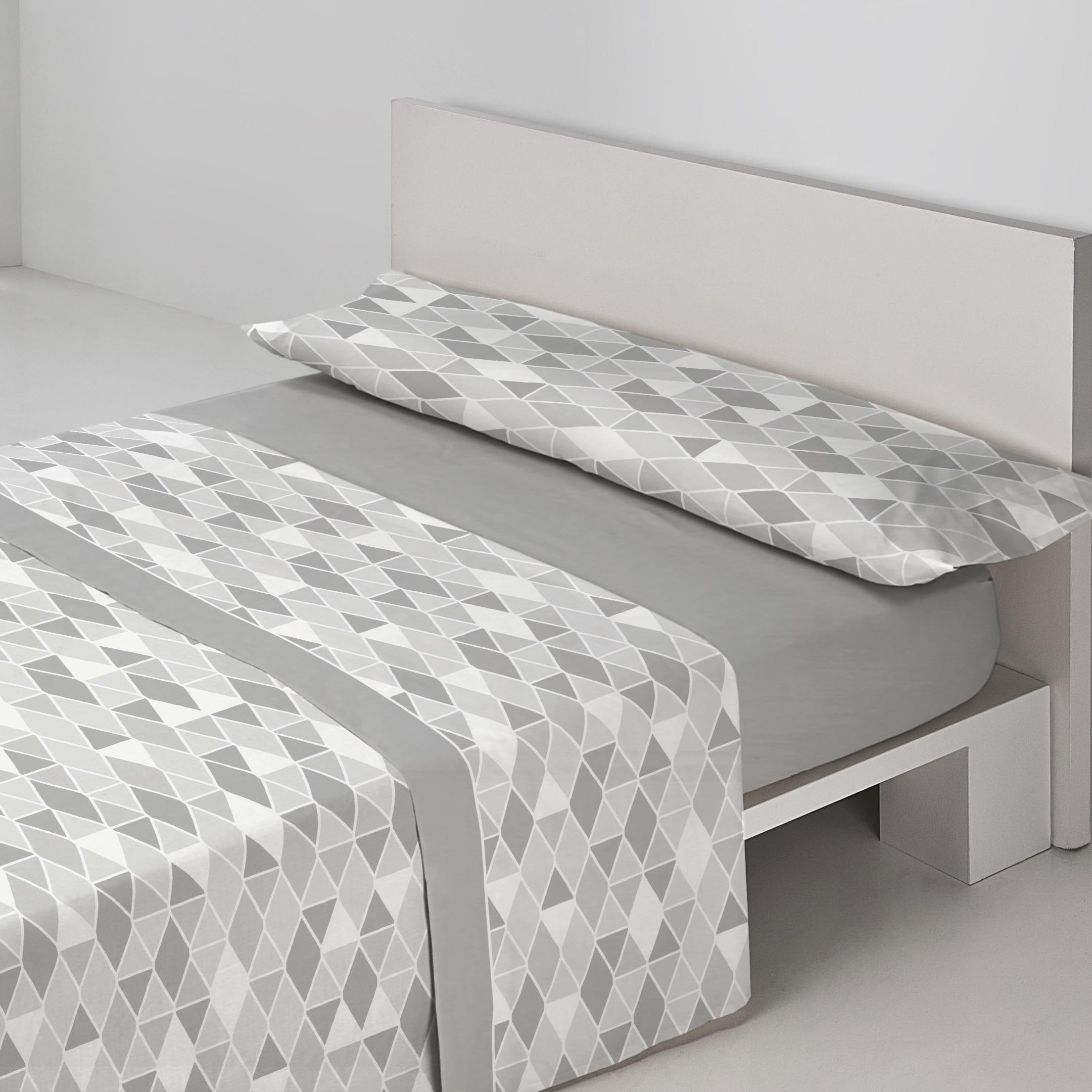 Sedalinne - Juego de Sabanas Termicas Sena 3 Piezas - Cama 90x190 cm - Tejido Térmico Pirineo Suave - Incluye Bajera Ajustable, Encimera y Funda de Almohada - Sábanas de Invierno - Gris