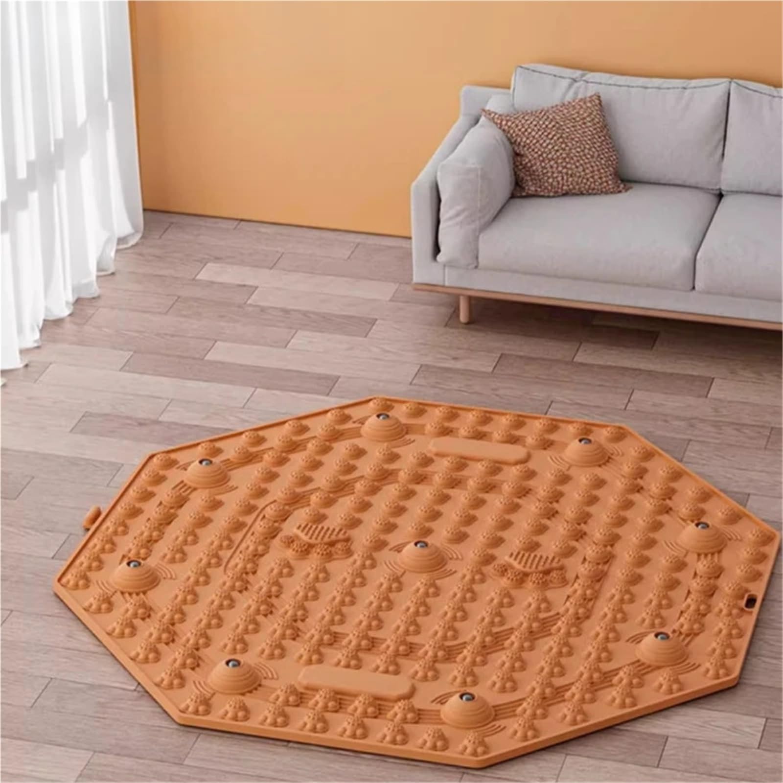 Tapis Acupression Tapis rond de Massage de pied de jogging de conseil d'acupression fonctionnant en Place pression d'orteil | PURPLE