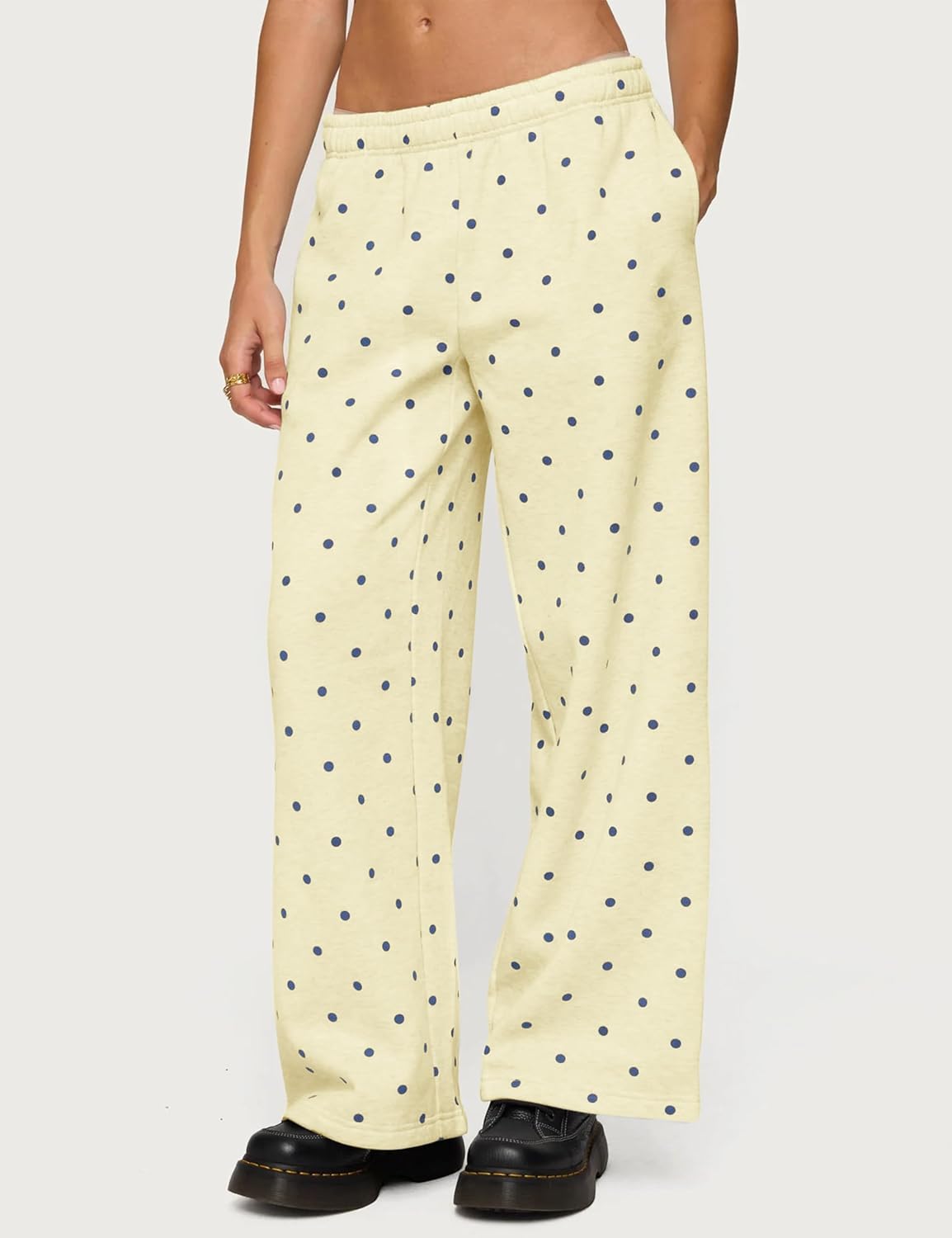 Lauweion Polka Dot Set-Womens Oversized Hoodie and Wide Leg Sweatpants - Image 3