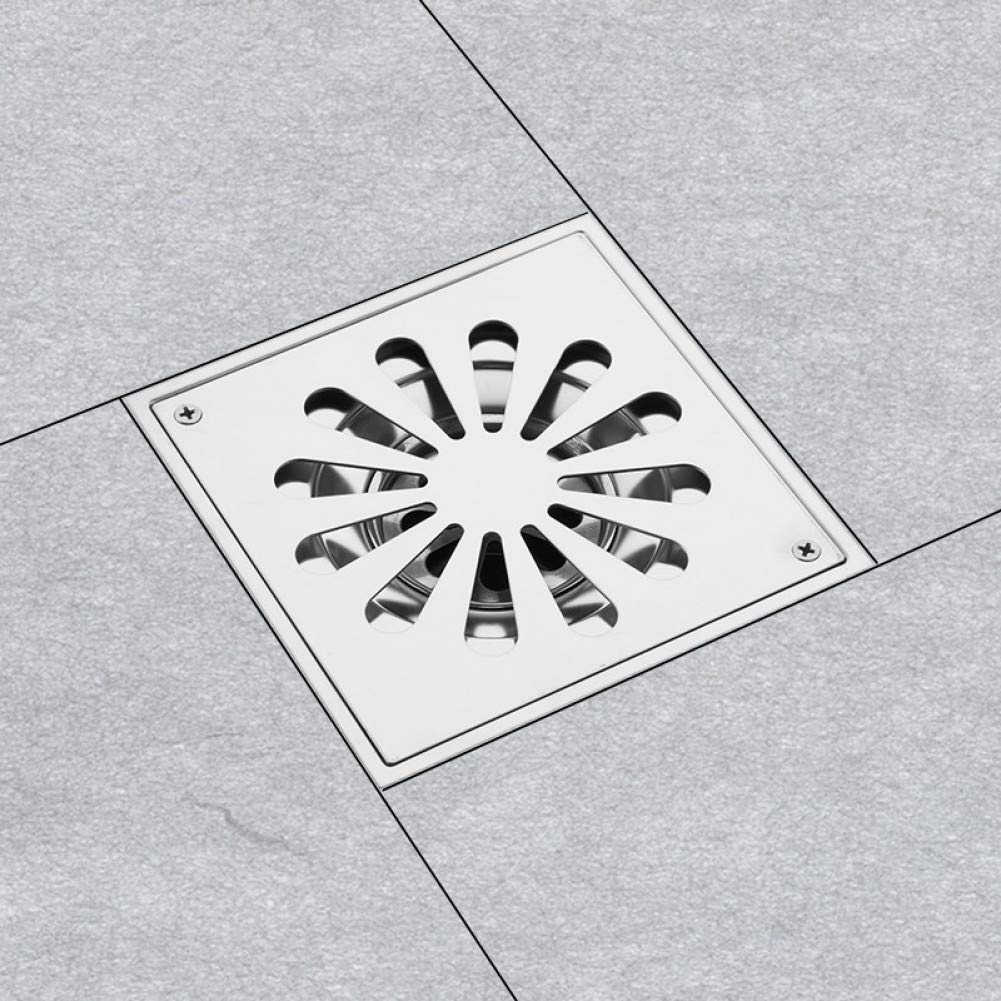 Drain de douche en acier inoxydable avec couvercle de sol design et crépine intégrée