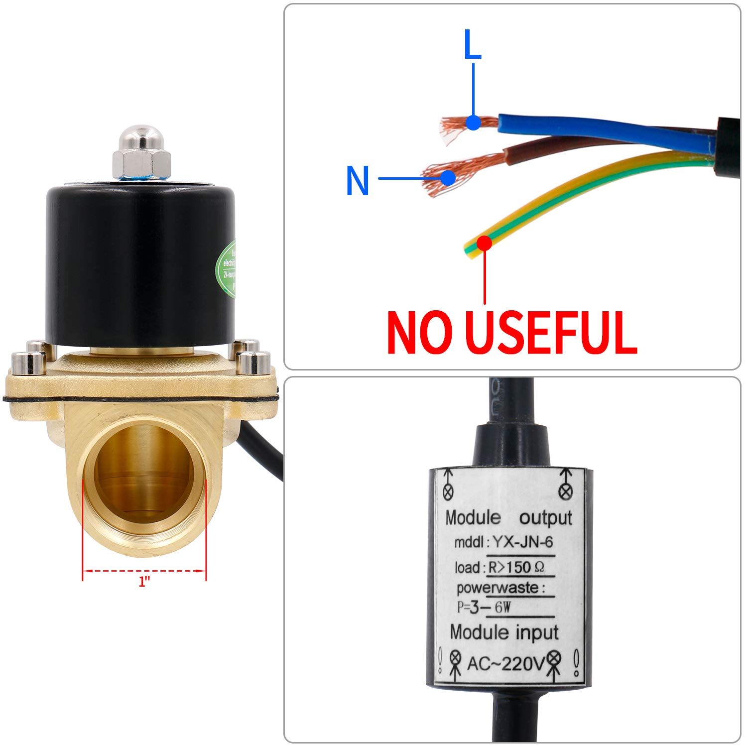 Idraulica, Pneumatici E Tubatura Heschen Ottone Elettrico Elettrovalvola 2 W-250