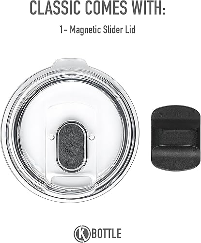 Miniatura 3 de KBOTTLE NBA Collection - Vaso térmico con tapa MagSlider, vaso de acero inoxidable al vacío, 20 onzas (San Antonio Spurs)