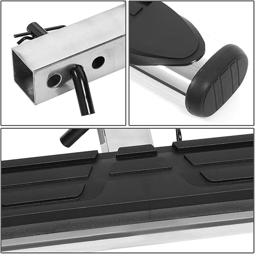 Miniatura 3 de DNA Motoring PT-ZTL-8102-SS - Barra de paso de remolque universal de acero inoxidable de 26 pulgadas de ancho x 4 pulgadas ovalada de 2 pulgadas,