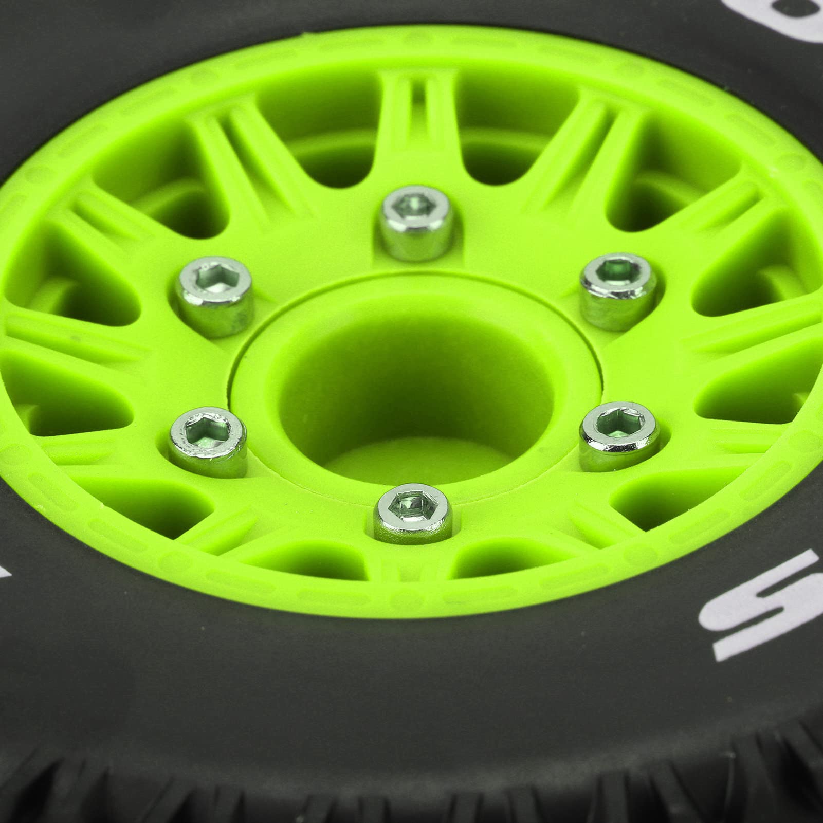 pour / 10 Rc Rc Pneus de Camion de Parcours pour Senton pour Slash 12 Mm 14 Mm 17 Hex Pneus Vert a Amorti (Green)