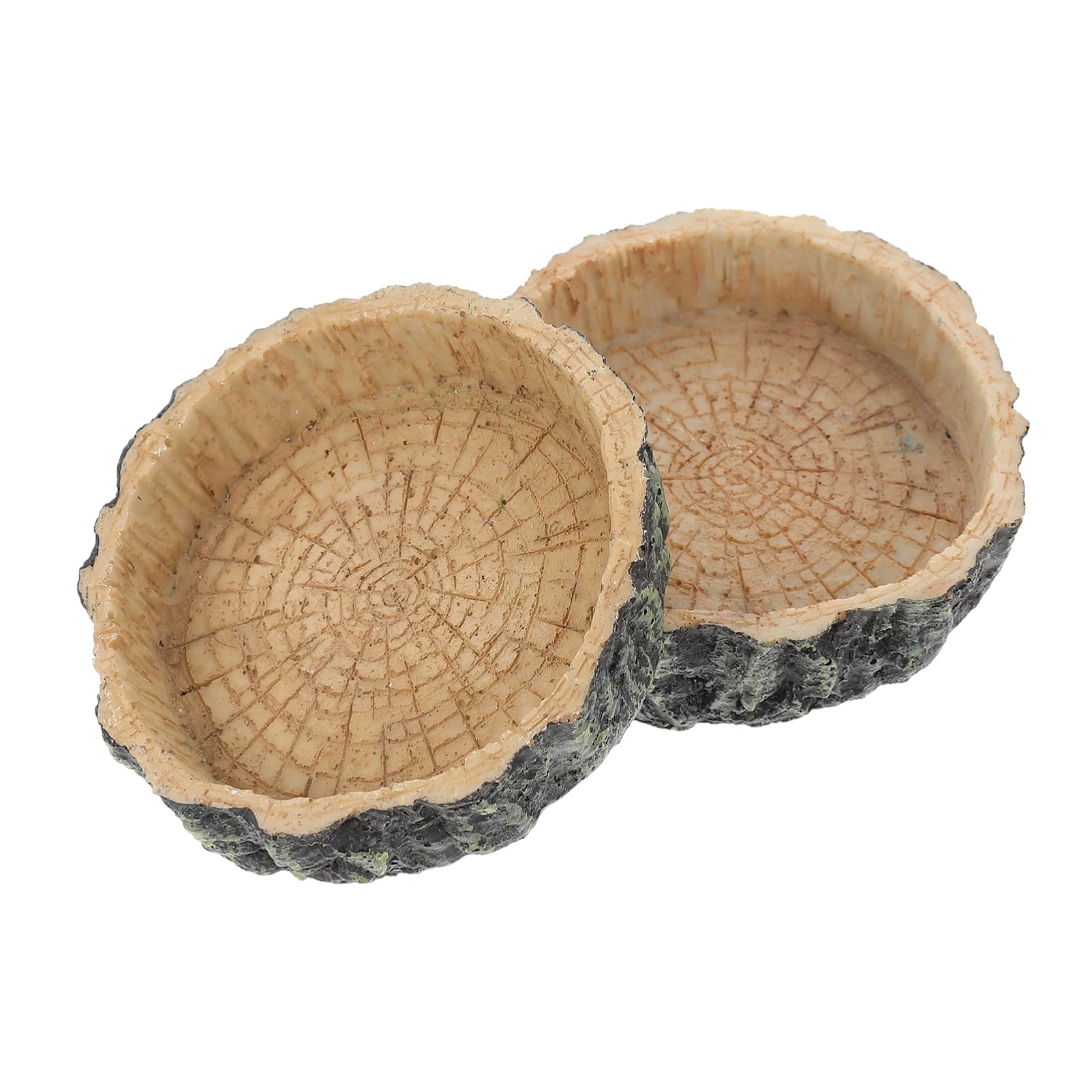 Parliky 2Pcs Reptile Food Bowls Water Dish Pet Feeding Basin for Snakes Lizards Tortoises Convenient Reptile Water Bowl for Easy Care