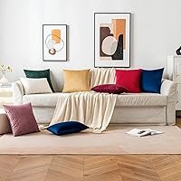 Vista 121 de EMEMA Paquete de 2 fundas de almohada de terciopelo, decorativas, cuadradas, suaves, sólidas, para sofá, dormitorio, silla o automóvil, 18 x 18 Gris