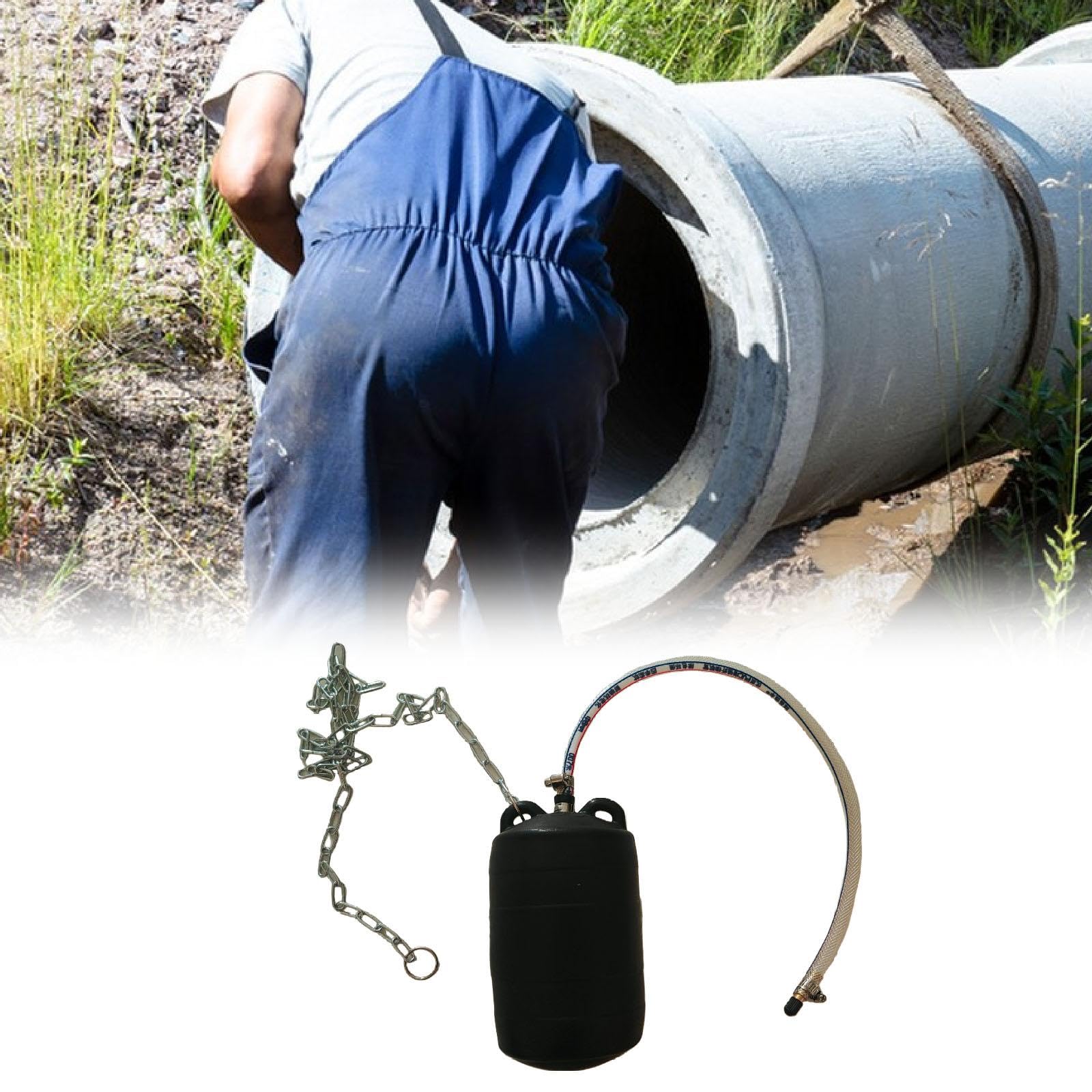 F Fityle Bouchon Gonflable en Caoutchouc pour Tuyauterie, Obturateur Étanche, Kit de Test de Fuites pour Canalisations et Égouts, Outil de Réparation pour Plombiers, Dn100mm Dn110mm