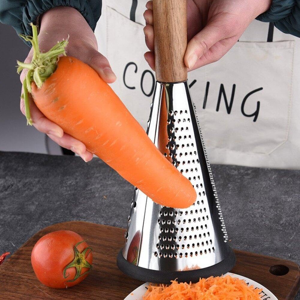 Roestvrij staal Conische Rasp met Houten Handvat Kaas Fruit Groenten Hand Rasp voor Keuken Home Restaurant