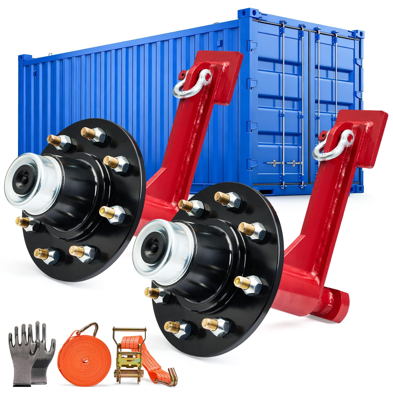Photo 1 of AZHCHKE 2-Pack Shipping Container Wheels Kit, 8-Lug