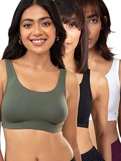 NYKD NYB113 Wirefree Easy Peazy Slip on Non Padded Bra for Women-Pack of 3 Price In India