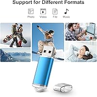 Vista 4 de Pen drive, memoria flash USB 2.0, paquete de 10 unidades., Azul 8g