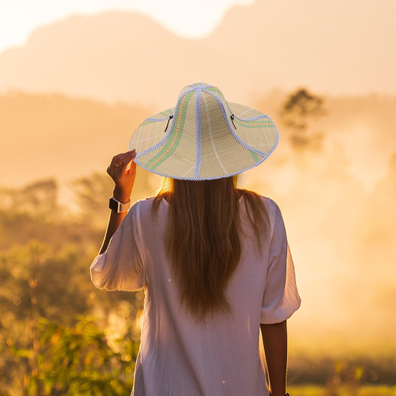 Cappello da sole a tesa larga - Berretto da spiaggia pieghevole in paglia, Fedora Panama estivo ripiegabile | Cappelli da viaggio flosci all'uncinetto arrotolati per escursioni, , avventure all'a
