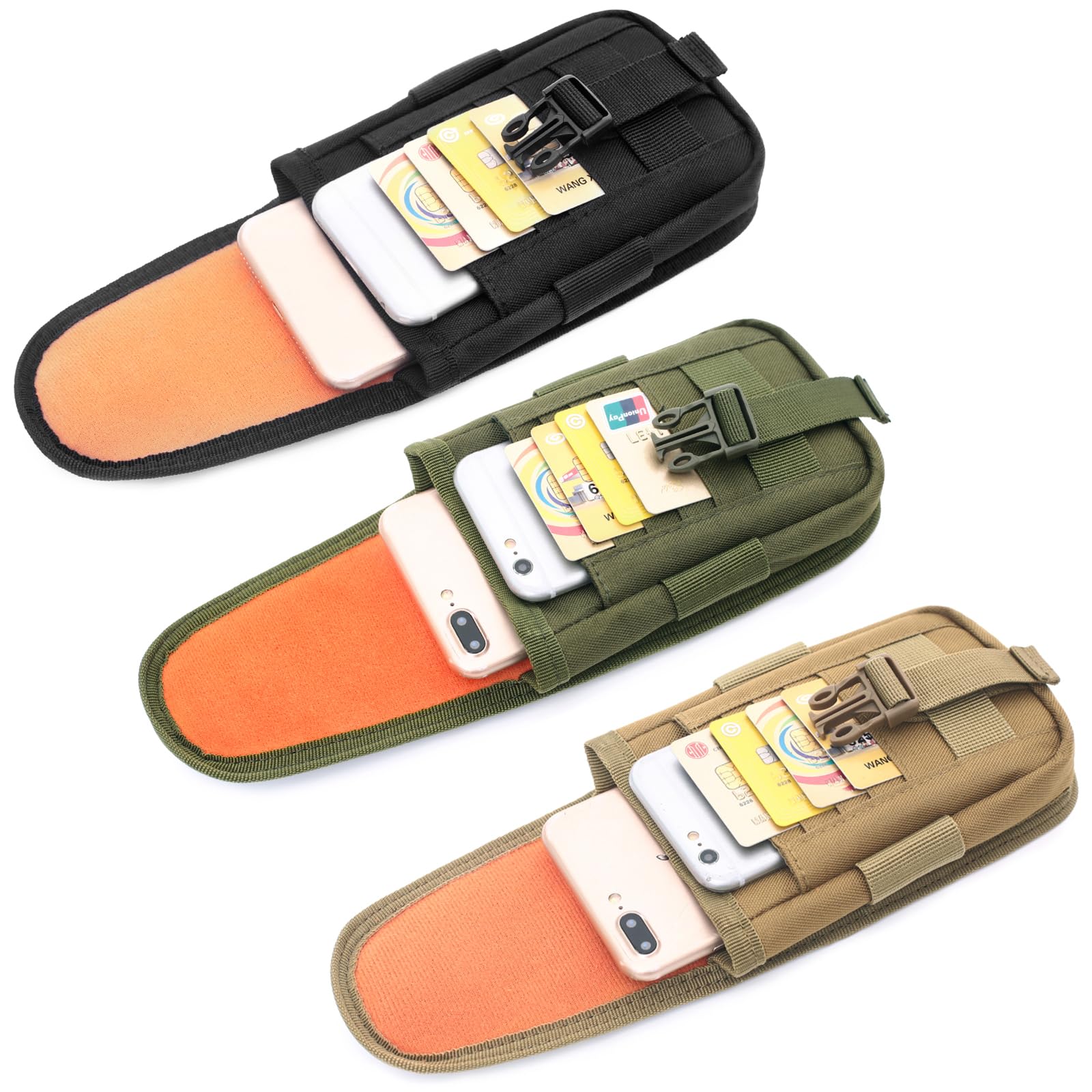 TRIWONDER Torba na telefon Molle Etui na telefon Taktyczna torba Molle Torba na pasek Pakiet bezpieczeństwa EDC Zestaw akcesoriów zewnętrznych