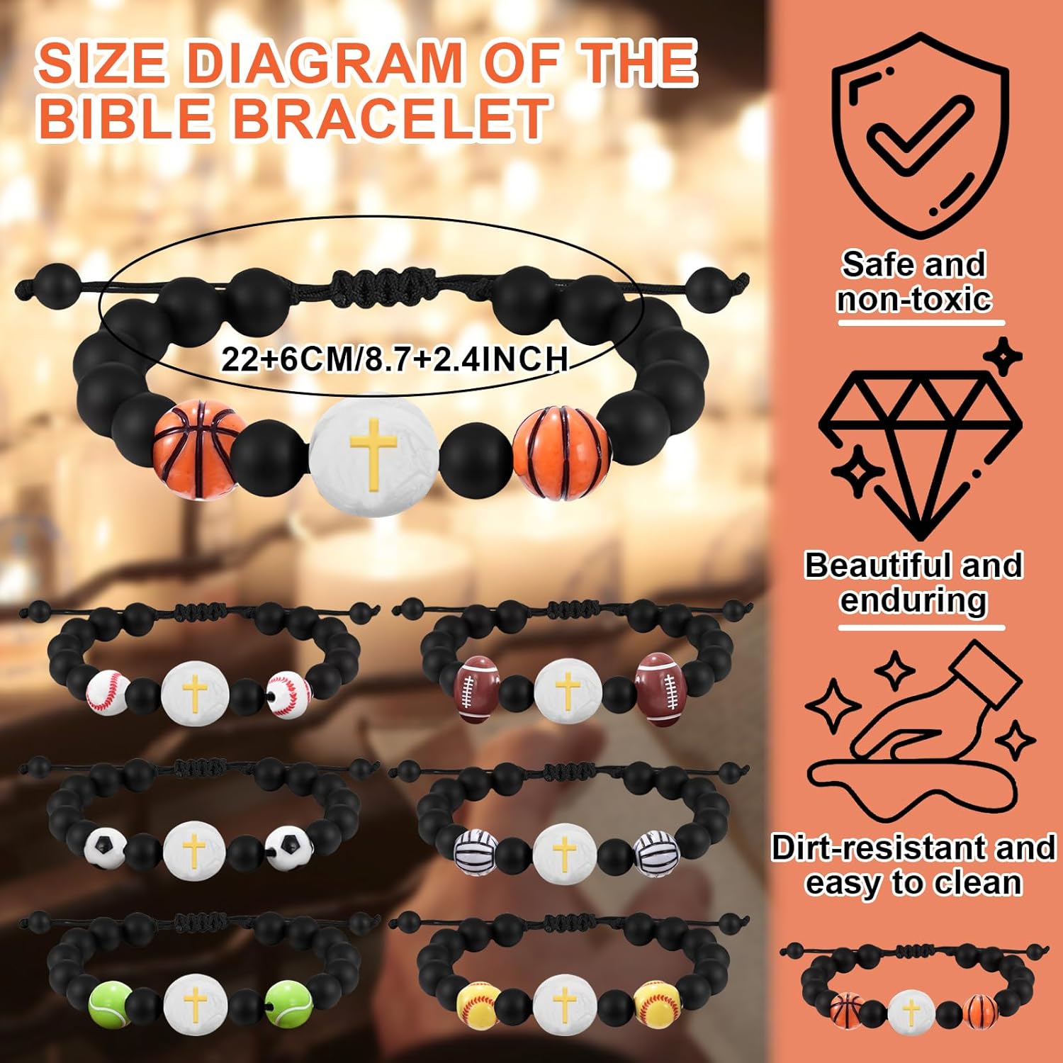 Bible Verse Bracelets for Women Men, Daily Bracelet Wearable Christian Bracelet Religious Jewelry Gifts -White - Image 4