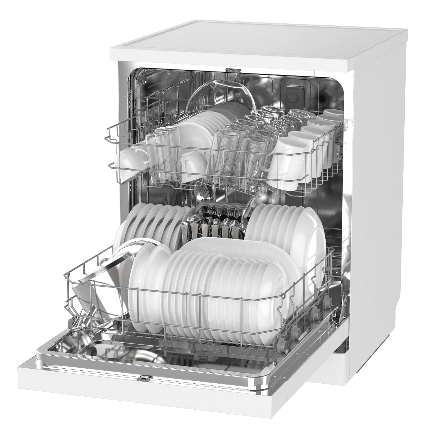 GEDTECH Lave-vaisselle posable blanc 14 couverts GLV1446WH Départ différé Eco Rapide 46 dB